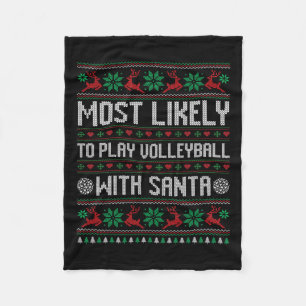 Am wahrscheinlichsten Volleyball spielen mit Santa Fleecedecke