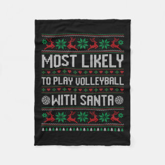 Am wahrscheinlichsten Volleyball spielen mit Santa Fleecedecke