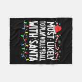 Am wahrscheinlichsten Volleyball spielen mit Santa Fleecedecke (Vorderseite (Horizontal))