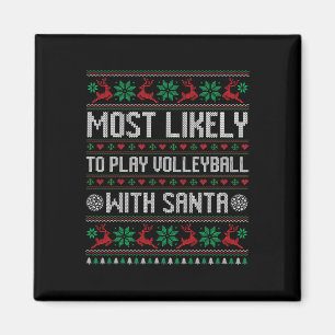Am wahrscheinlichsten Volleyball spielen mit Santa Magnet