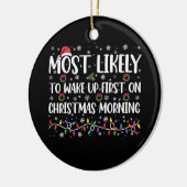 Am wahrscheinlichsten Wecke man zuerst am Weihnach Keramik Ornament (Links)