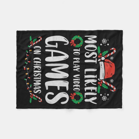 Am wahrscheinlichsten Weihnachten passende Familie Fleecedecke (Vorderseite (Horizontal))