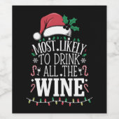 Am wahrscheinlichsten Weihnachten trinken die ganz Weinetikett (Einzelnes Label)