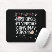 Am wahrscheinlichsten Weihnachts-Cheer Xmas Lichte Mousepad (Mit Mouse)