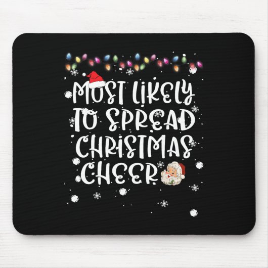 Am wahrscheinlichsten Weihnachts-Cheer Xmas Lichte Mousepad (Vorne)