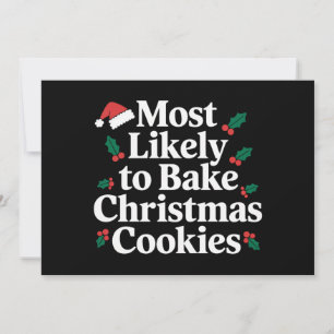 Am wahrscheinlichsten Weihnachts-Cookie-Familie ba Feiertagskarte
