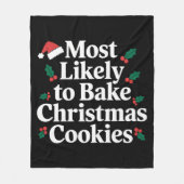 Am wahrscheinlichsten Weihnachts-Cookie-Familie ba Fleecedecke (Vorderseite)