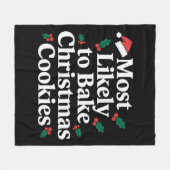 Am wahrscheinlichsten Weihnachts-Cookie-Familie ba Fleecedecke (Vorderseite (Horizontal))