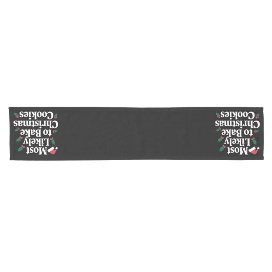 Am wahrscheinlichsten Weihnachts-Cookie-Familie ba Kurzer Tischläufer (Horizontal)