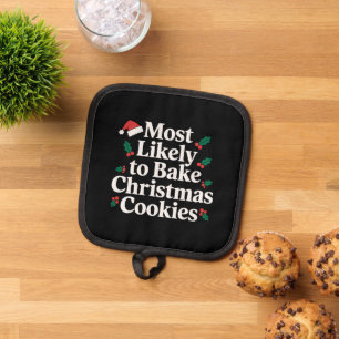 Am wahrscheinlichsten Weihnachts-Cookie-Familie ba Topflappen