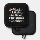 Am wahrscheinlichsten Weihnachts-Cookie-Familie ba Topflappen (Vorderseite/Rückseite)