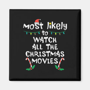 Am wahrscheinlichsten Weihnachts-Film Xmas Familie Magnet