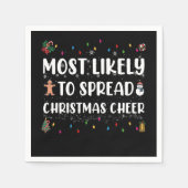 Am wahrscheinlichsten Weihnachts-Freude Familie We Serviette (Vorderseite)