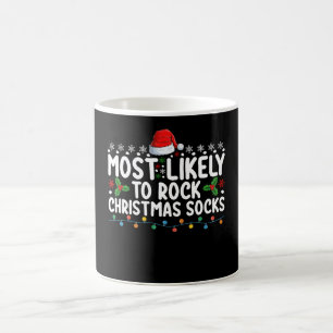 Am wahrscheinlichsten Weihnachts-Socken Familienur Kaffeetasse