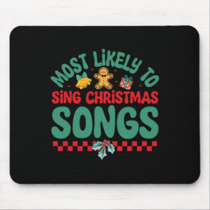 Am wahrscheinlichsten Weihnachts-Songs Spaß Christ Mousepad