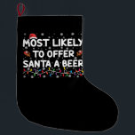 Am wahrscheinlichsten Weihnachts-Weihnachtslicht f Großer Weihnachtsstrumpf<br><div class="desc">Am wahrscheinlichsten bietet Santa A Bier Weihnachten Weihnachtsmannmütze</div>