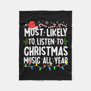 Am wahrscheinlichsten Weihnachts-Weihnachtsmusikfa Fleecedecke