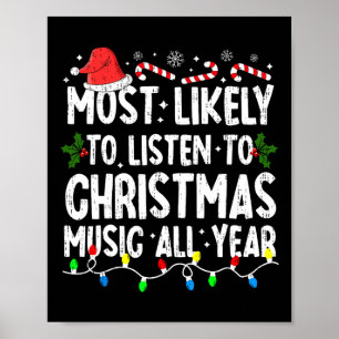 Am wahrscheinlichsten Weihnachts-Weihnachtsmusikfa Poster