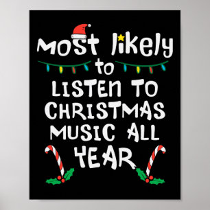 Am wahrscheinlichsten Weihnachts-Weihnachtsmusikfa Poster
