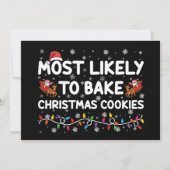 Am wahrscheinlichsten Weihnachtsbäcker backen Xmas Einladung (Vorderseite)