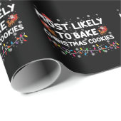 Am wahrscheinlichsten Weihnachtsbäcker backen Xmas Geschenkpapier (Rolleneckpunkt)