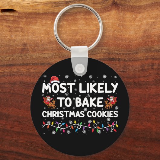 Am wahrscheinlichsten Weihnachtsbäcker backen Xmas Schlüsselanhänger (Vorderseite)