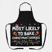 Am wahrscheinlichsten Weihnachtsbäcker backen Xmas Schürze (Vorderseite)