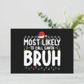 Am wahrscheinlichsten Weihnachtsfeiertag in Santa  Einladung (Stehend Vorderseite)