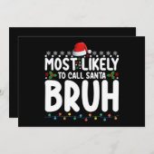 Am wahrscheinlichsten Weihnachtsfeiertag in Santa Einladung (Vorne/Hinten)