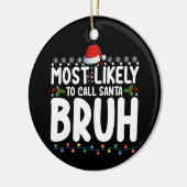 Am wahrscheinlichsten Weihnachtsfeiertag in Santa Keramik Ornament (Links)