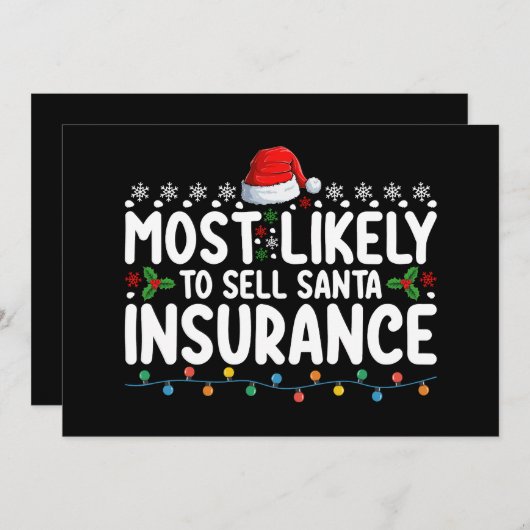 Am wahrscheinlichsten Weihnachtsfeiertage verkaufe Einladung (Vorne/Hinten)