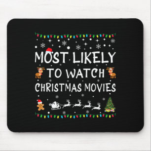 Am Wahrscheinlichsten Weihnachtsfilme Familie Chri Mousepad