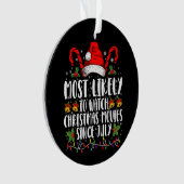 Am wahrscheinlichsten Weihnachtsfilme seit Juli We Ornament (Vorderseite)