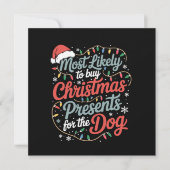 Am wahrscheinlichsten Weihnachtsgeschenke für den  Einladung (Vorderseite)