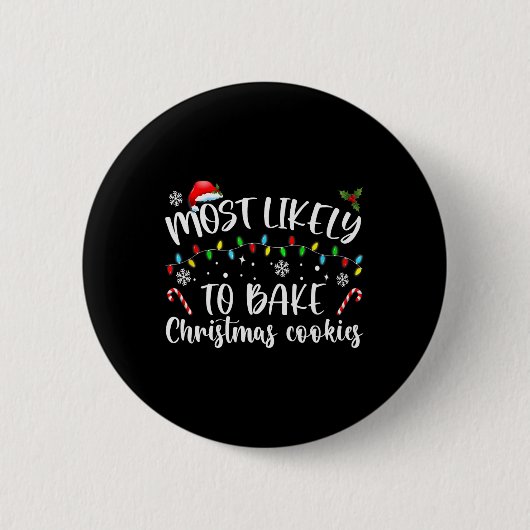 Am wahrscheinlichsten Weihnachtskekse backen Baker Button (Vorderseite)