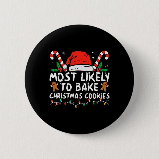 Am wahrscheinlichsten Weihnachtskekse backen Baker Button (Vorderseite)