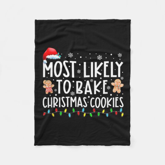 Am wahrscheinlichsten Weihnachtskekse backen Baker Fleecedecke (Vorderseite)