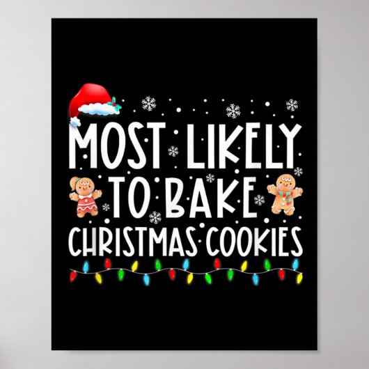 Am wahrscheinlichsten Weihnachtskekse backen Baker Poster (Vorne)