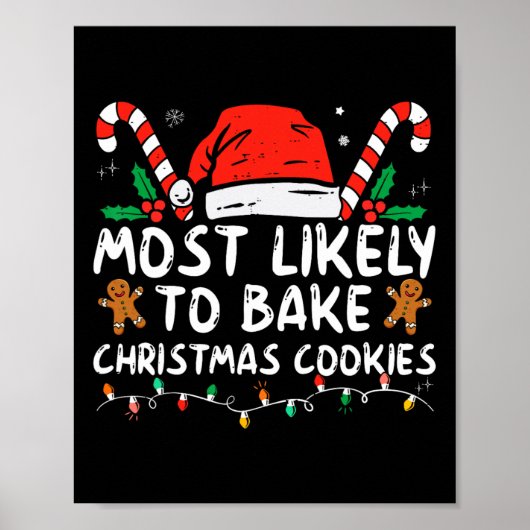 Am wahrscheinlichsten Weihnachtskekse backen Baker Poster (Vorne)