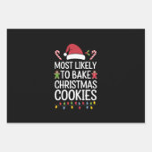 Am wahrscheinlichsten Weihnachtskekse backen Witzb Geschenkpapier Set (Vorderseite)