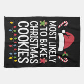 Am wahrscheinlichsten Weihnachtskekse backen Witzb Geschirrtuch (Horizontal)