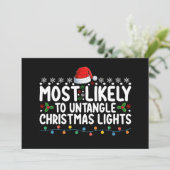Am wahrscheinlichsten Weihnachtslicht entwirren Ur Einladung (Stehend Vorderseite)