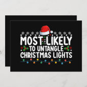 Am wahrscheinlichsten Weihnachtslicht entwirren Ur Einladung (Vorne/Hinten)