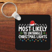 Am wahrscheinlichsten Weihnachtslicht entwirren Ur Schlüsselanhänger (Vorderseite)