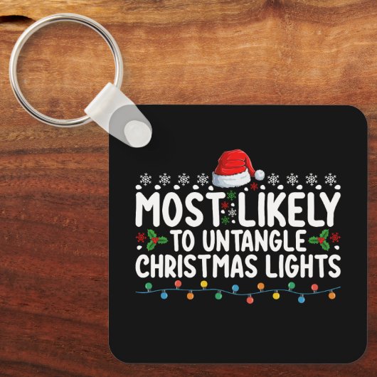 Am wahrscheinlichsten Weihnachtslicht entwirren Ur Schlüsselanhänger (Vorderseite)