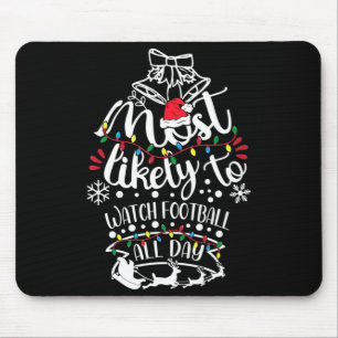 Am wahrscheinlichsten WeihnachtsLICHT Fußball sehe Mousepad
