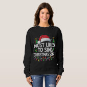 Am wahrscheinlichsten Weihnachtslieder Singen Funn Sweatshirt (Vorne ganz)