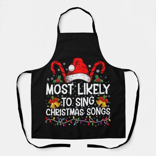 Am wahrscheinlichsten Weihnachtslieder singen Schürze (Vorderseite)