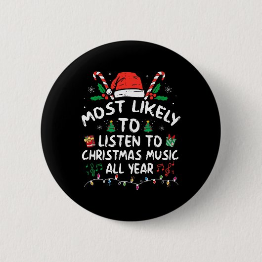 Am wahrscheinlichsten Weihnachtsmusik das ganze Ja Button (Vorderseite)
