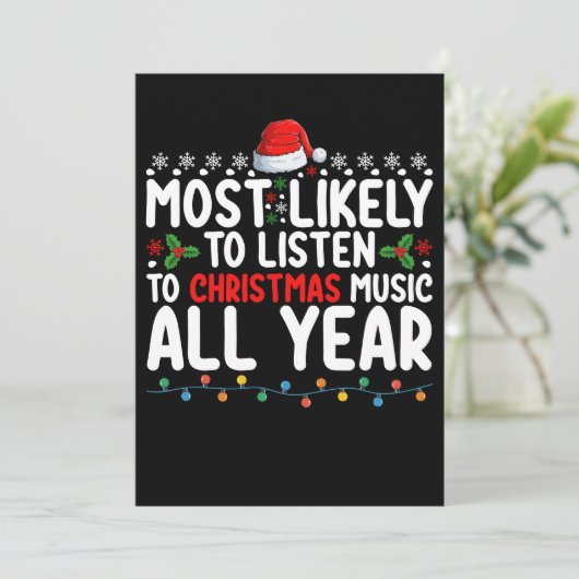 Am wahrscheinlichsten Weihnachtsmusik das ganze Ja Einladung (Stehend Vorderseite)